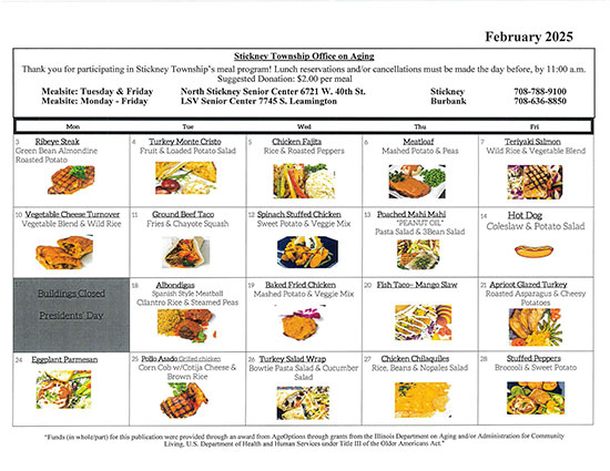 February Menu